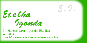 etelka igonda business card